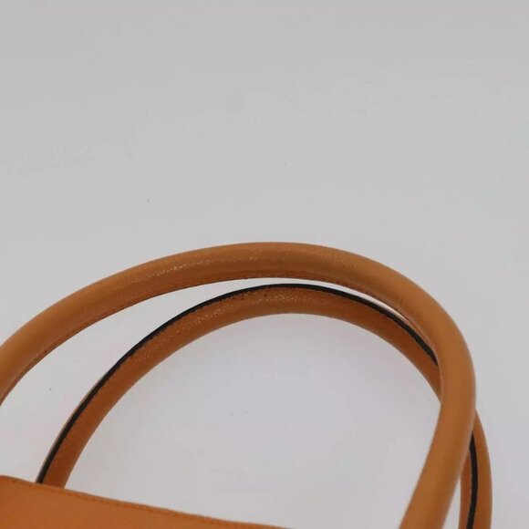 CELINE Tote Bag Leather Orange Auth - Picture 8 of 16